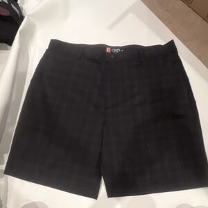 Chaps Ralph Lauren Golf 78 Shorts Mens Performance Chino Gray Plaid Size 40